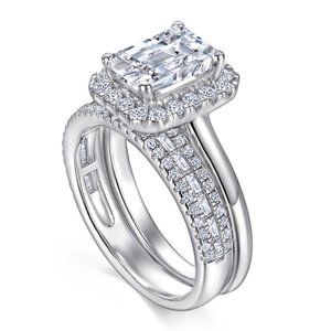 925 Sterling Silver CZ Diamond ring
